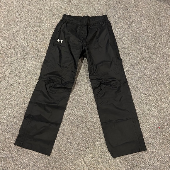 Under Armour Unisex M Black Waterproof Athletic Rain Pants - Picture 1 of 6